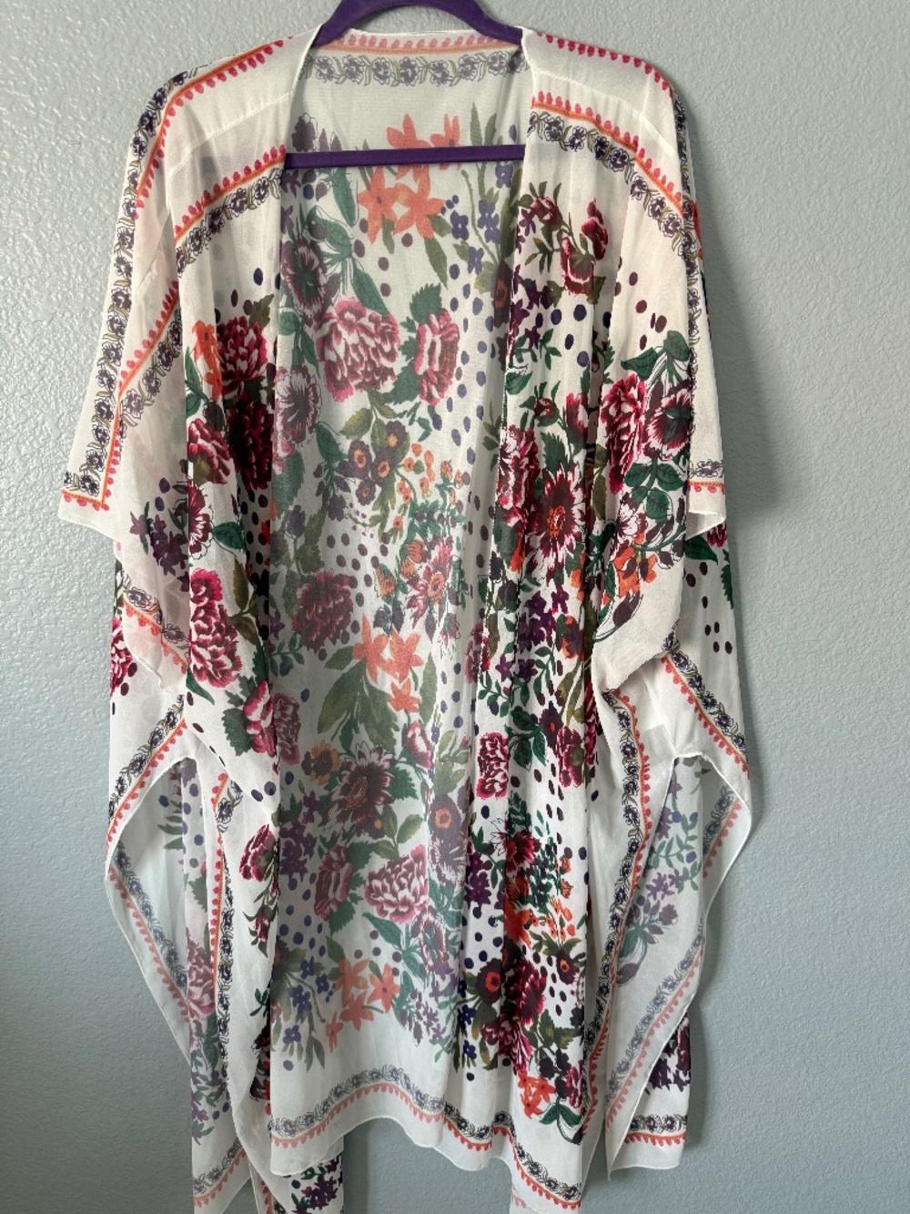 Loose Flower Sheer Cover Up